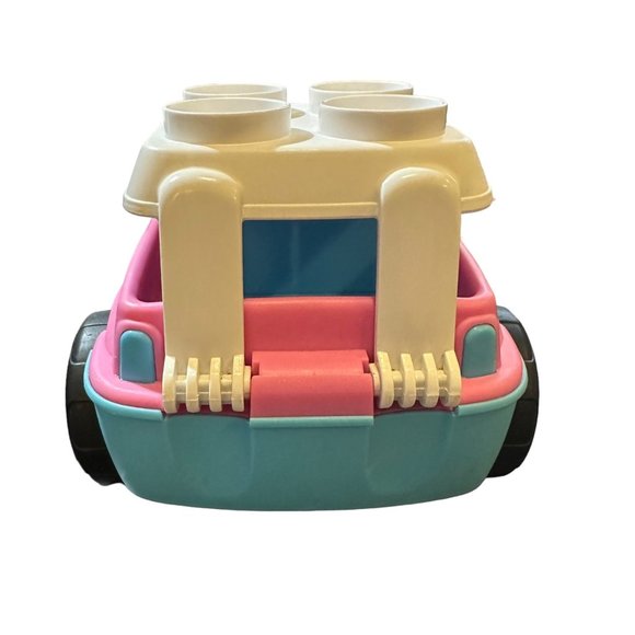 Fisher Price Little People Mattel 2010 Block Builder Pink Jeep Car Vehicle SUV - Picture 4 of 10